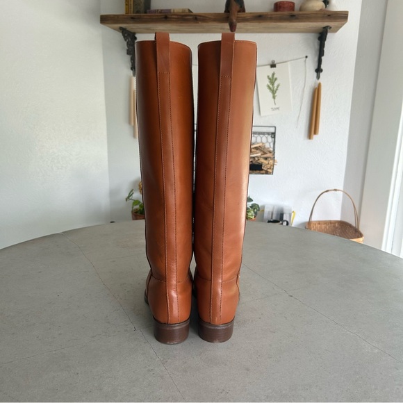 NWOT J. Crew Brown Leather Knee High Riding Boots Fall Winter Minimalist Boho 6 - Picture 5 of 9